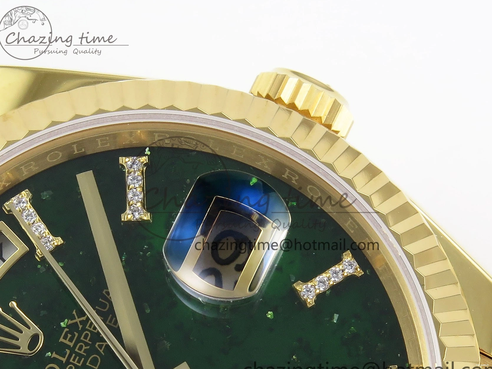 Dial 36 Green Edition YG Bracelet RAF YG Best on A2836 1:1 Date Stone Day Roman 0215